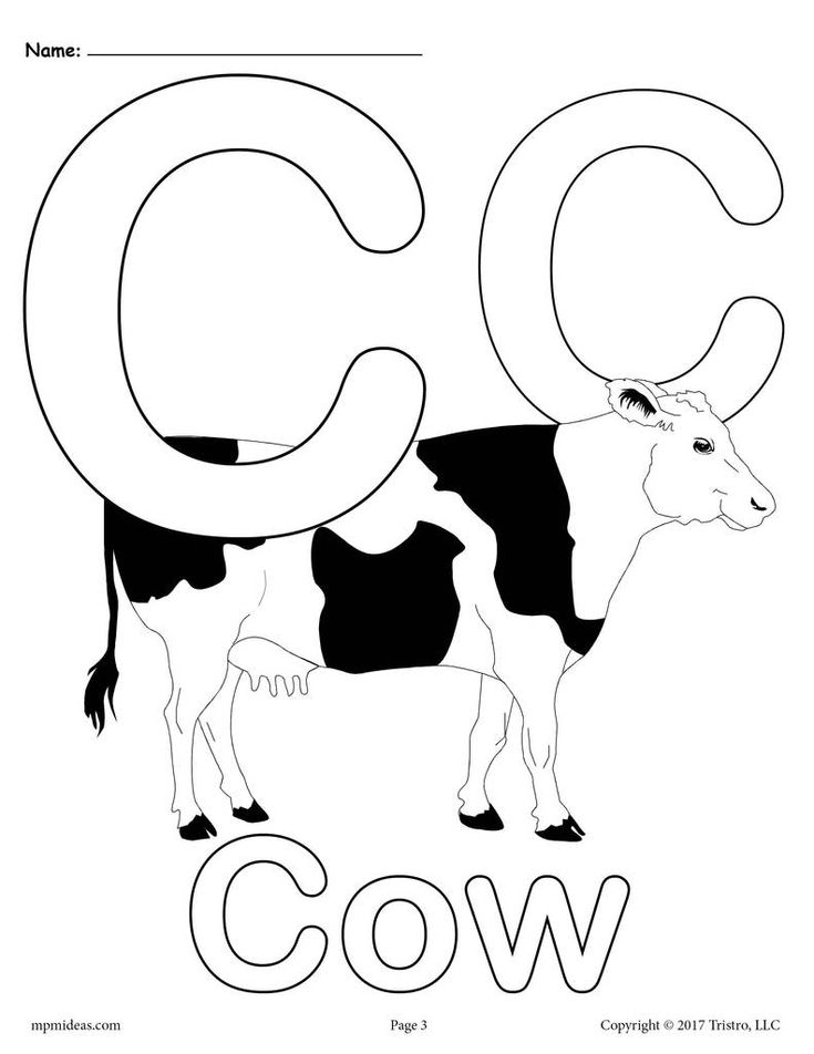 Letter c alphabet coloring pages