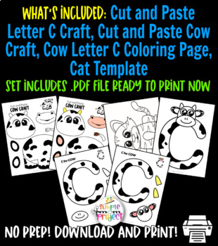 Fun letter c craft bundle by simple mom project tpt