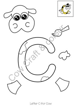 Cow templates crafts and colouring by mjs store tpt