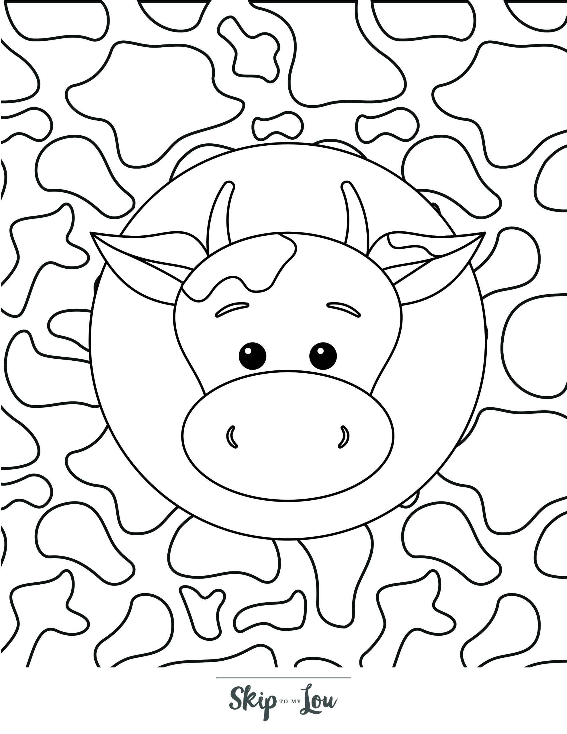 Free printable cow coloring pages with pdf download skip to my lou