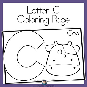 Alphabet coloring sheet for preschool age kids