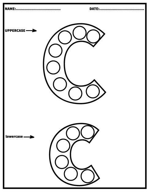 Page coloring pages letter c vectors illustrations for free download