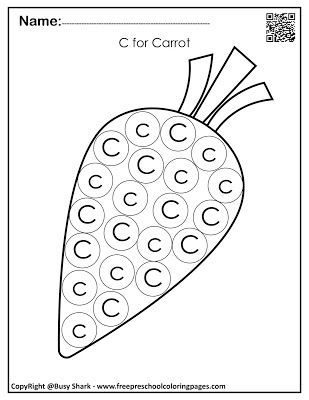 Letter c dot markers free pages dot markers dot marker printables abc coloring pages