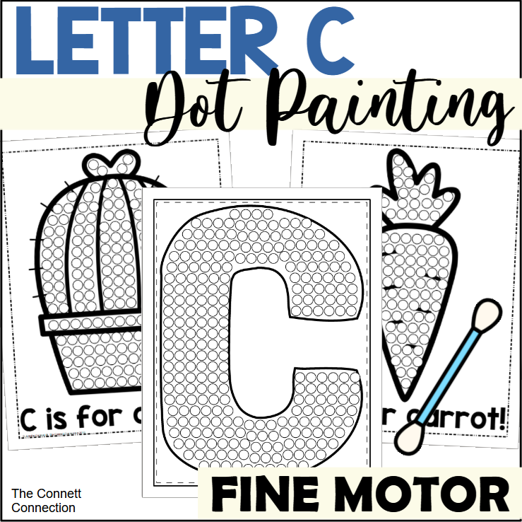 Letter c dot painting activity made by teachers