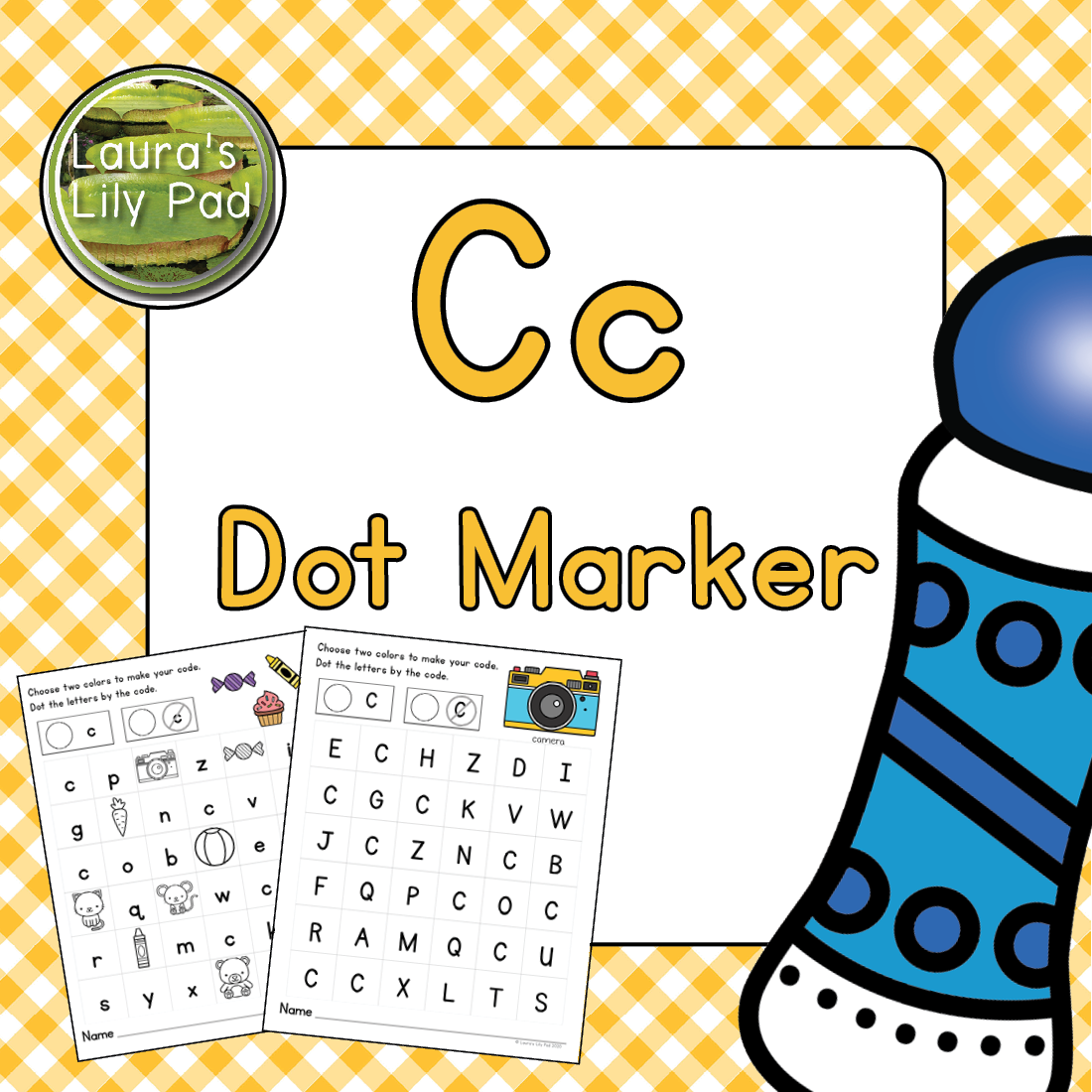 Alphabet letter c dot marker center made by teachers