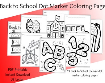 Back to school themed dot coloring pages dot marker coloring page do a dot page school dot coloring pages school do a dot pages