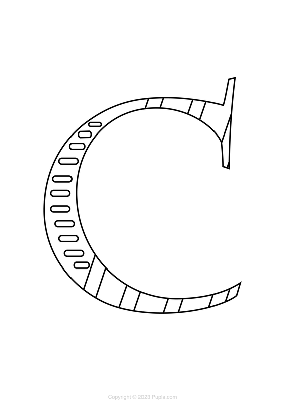 Ðï letter c with lines