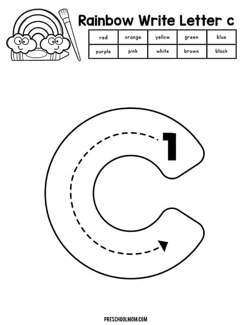 Letter c preschool printables