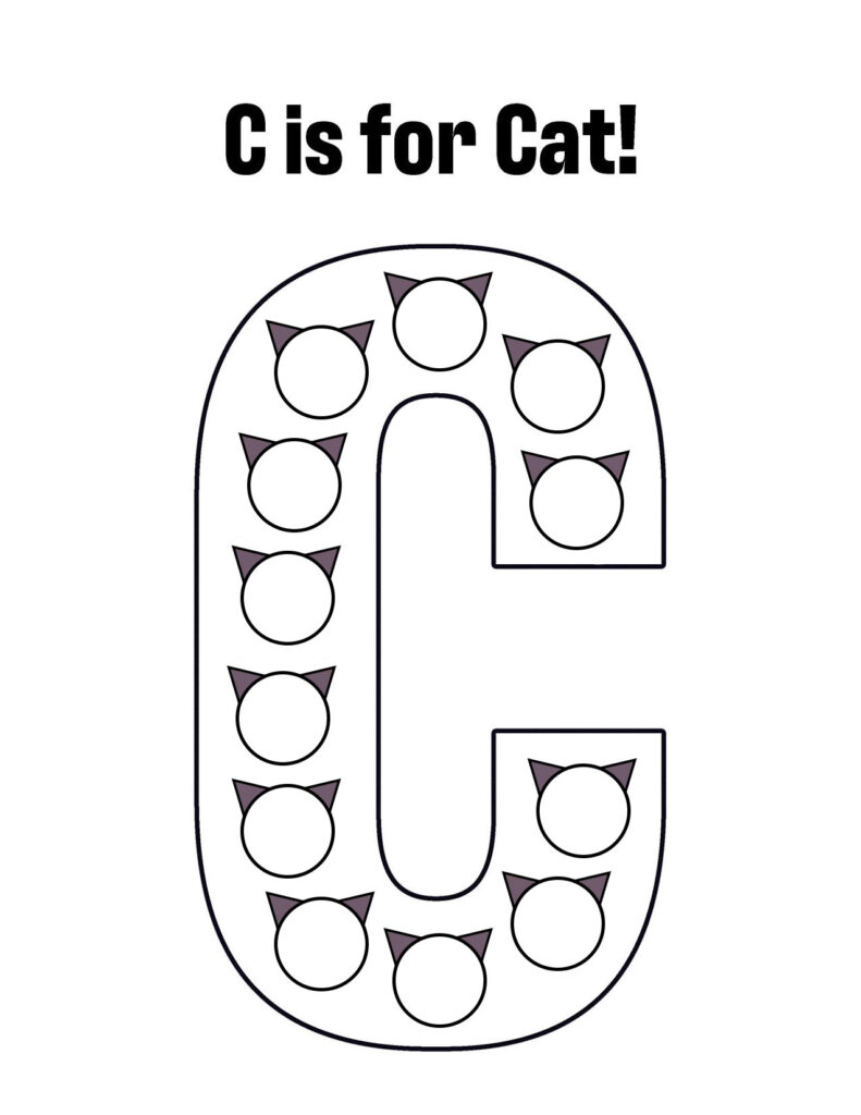 Free letter c worksheets for preschool â the hollydog blog