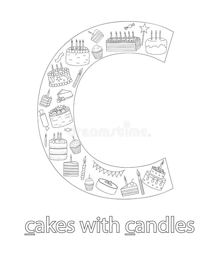 Flashcard letter c cake stock illustrations â flashcard letter c cake stock illustrations vectors clipart