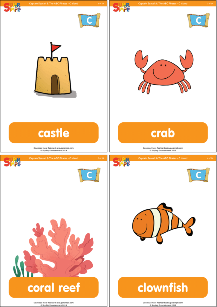 Captain seasalt and the abc pirates c flashcards