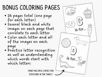 Alphabet flashcards coloring pages number flashcards letter names counting