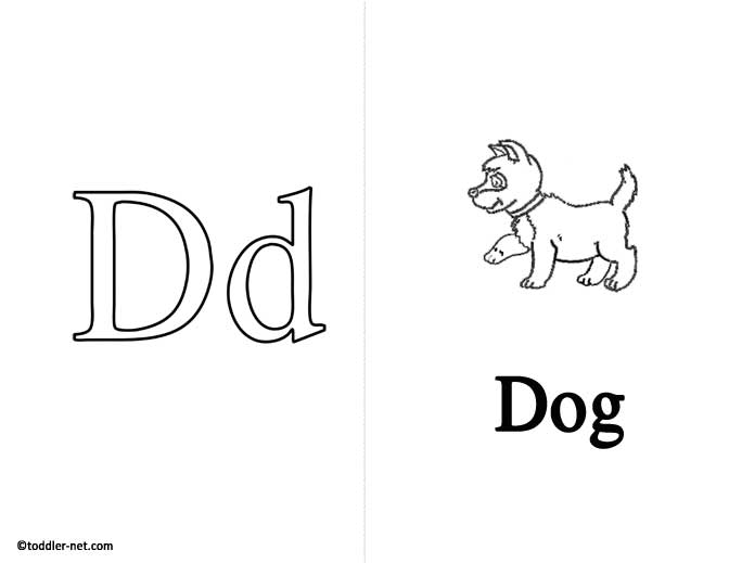 Free printable letter d flashcard and worksheet