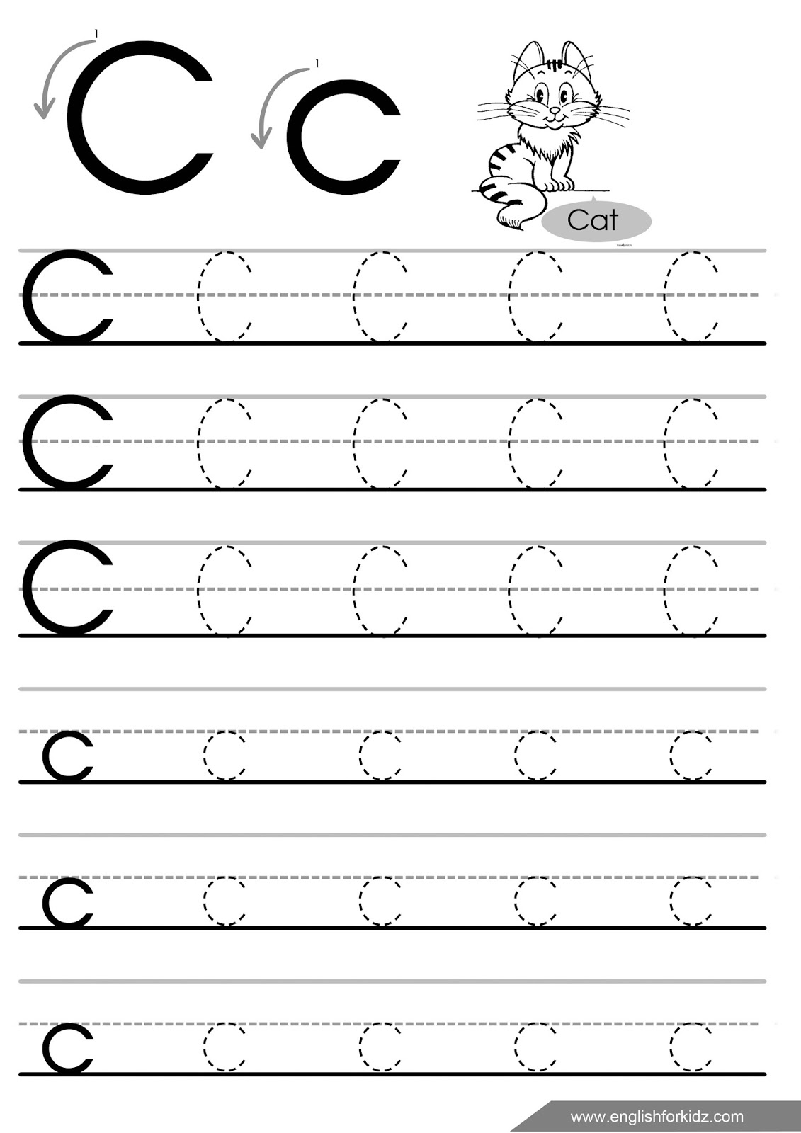 English for kids step by step letter c worksheets flash cards coloring pages