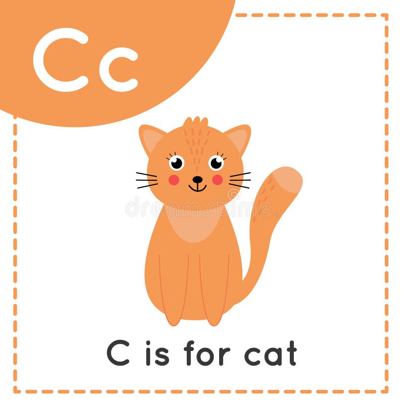 Flashcard letter c cat stock illustrations â flashcard letter c cat stock illustrations vectors clipart