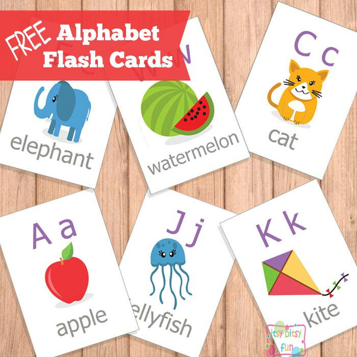 Printable alphabet flash cards