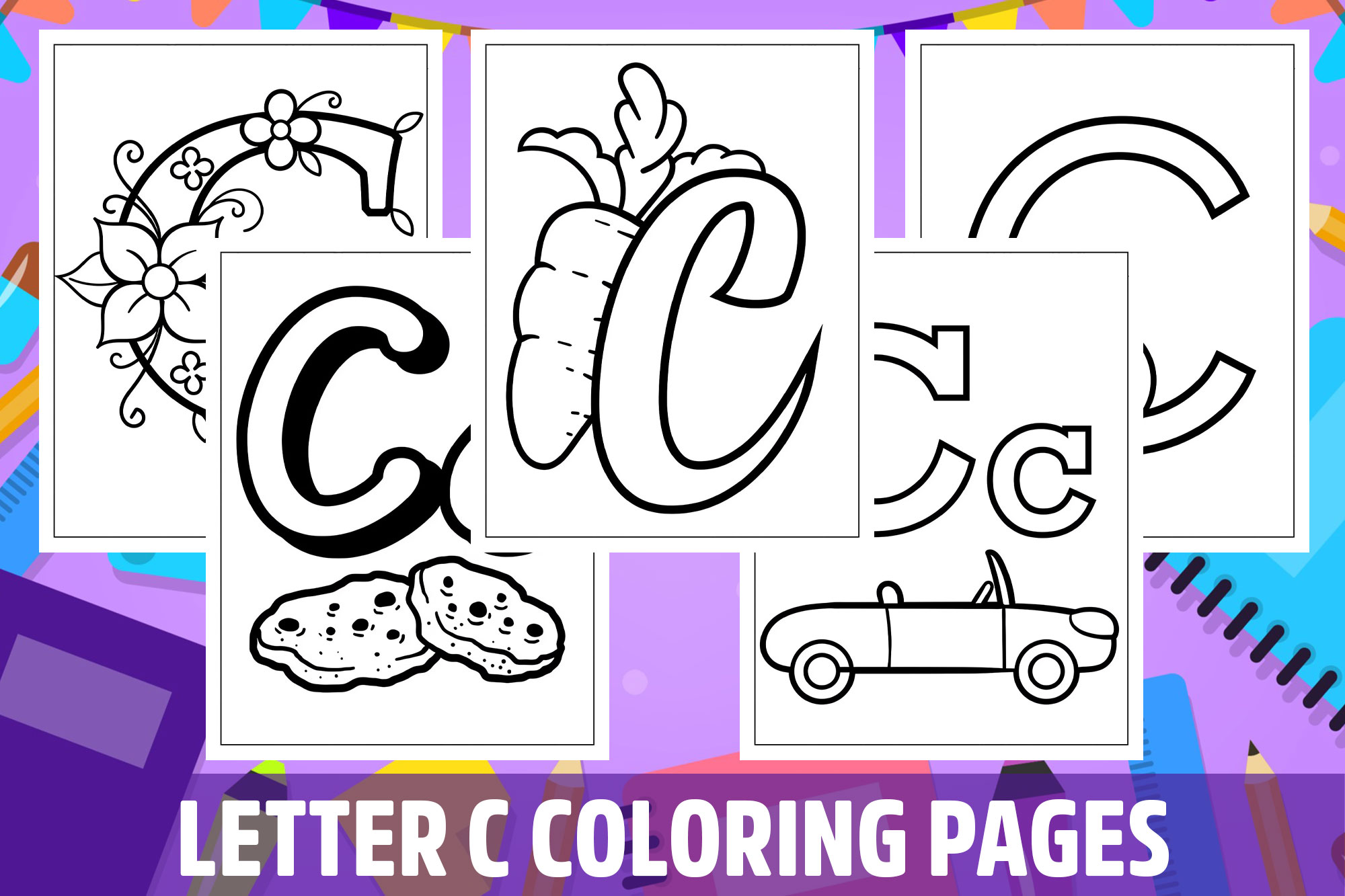 Letter c coloring pages for kids girls boys teens birthday school activity made by teachers