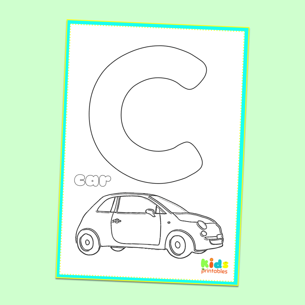 Letter c coloring pages kids