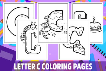 Letter c coloring pages for kids girls boys teens birthday school activity