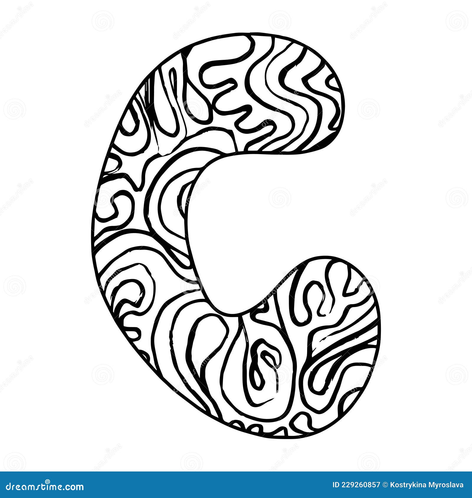 Zentangle stylized alphabet