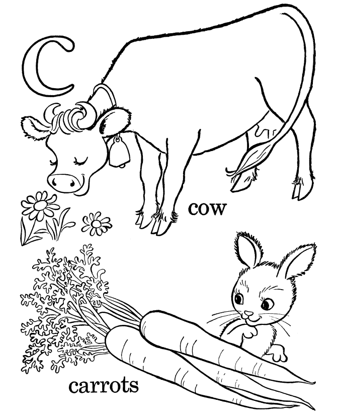 Kids abc coloring pages letter c lc