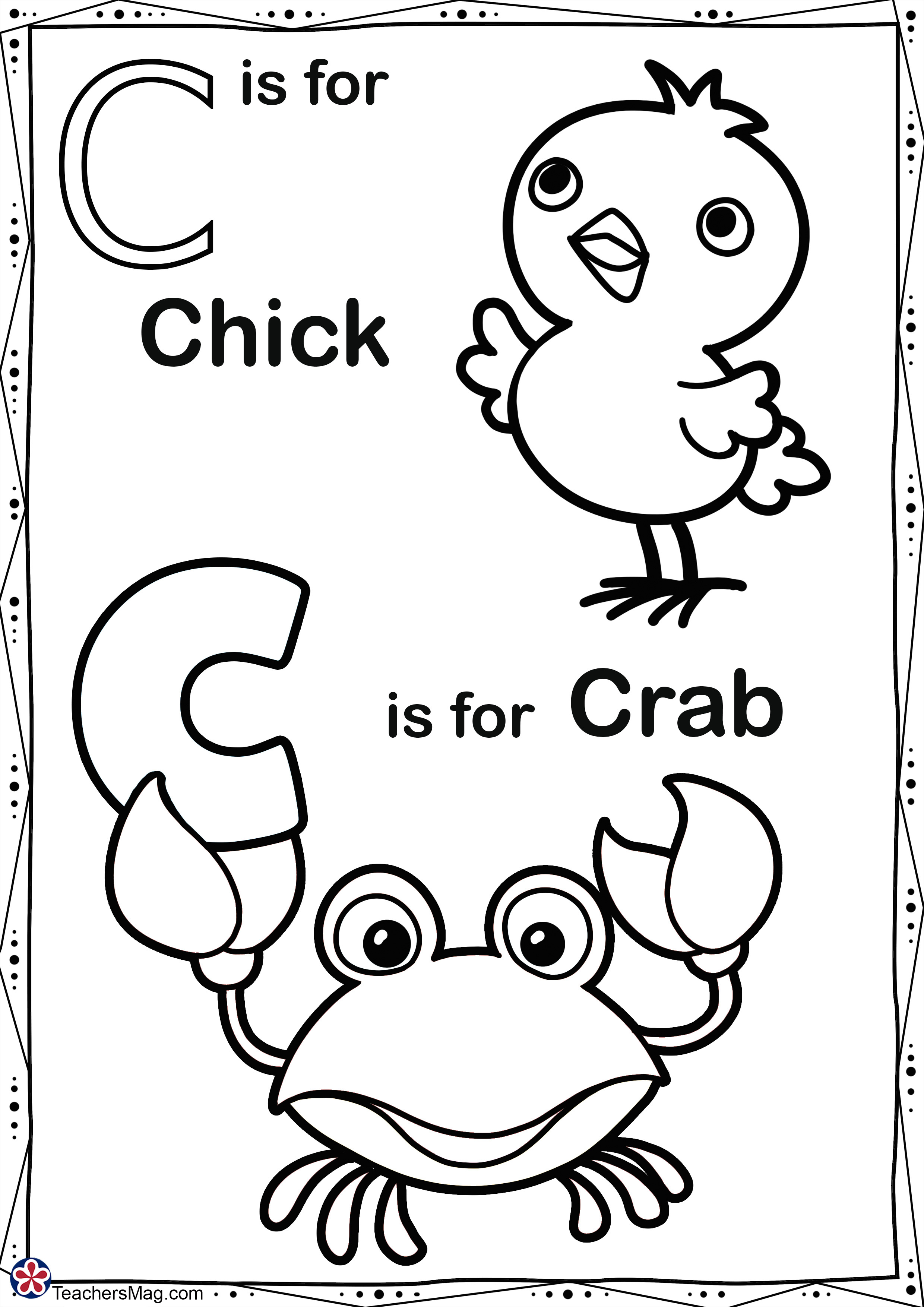 Letter c worksheets for preschoolers