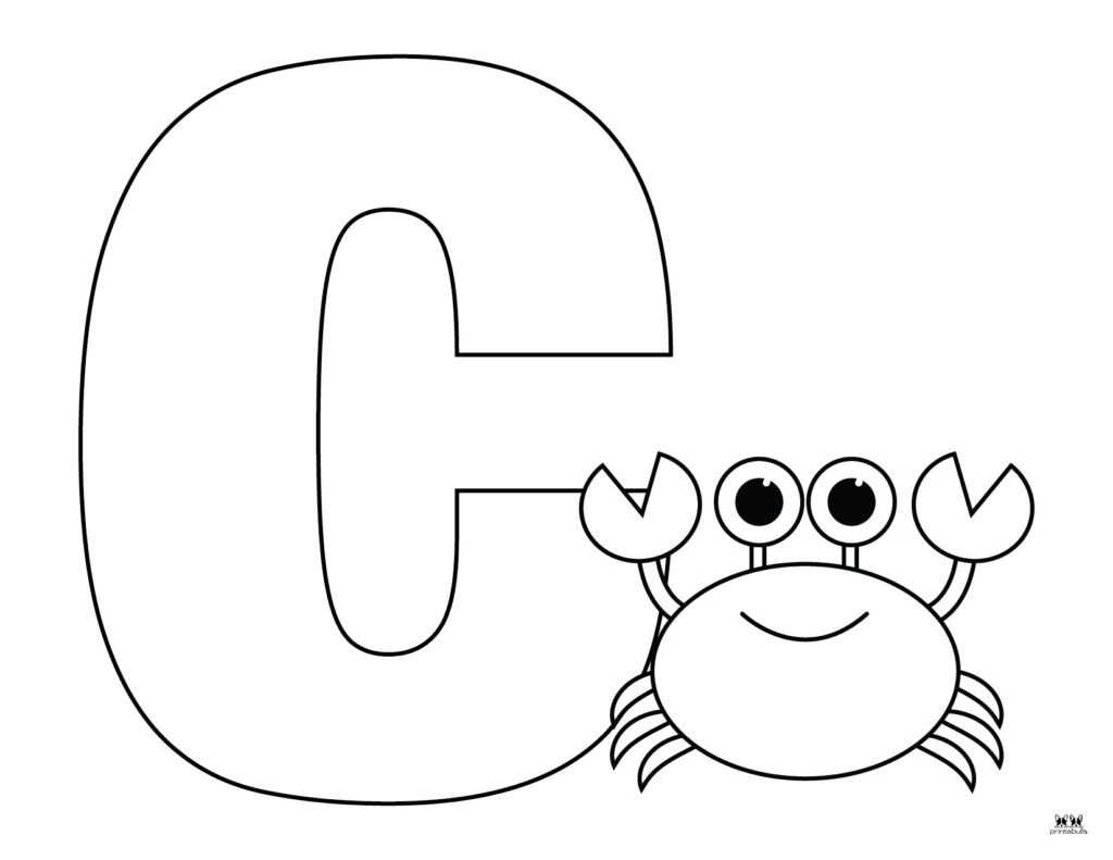 Letter c coloring pages