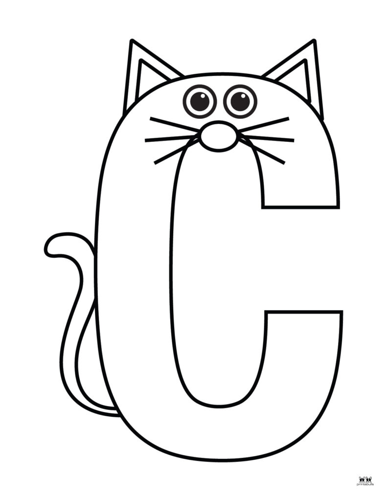 Letter c coloring pages