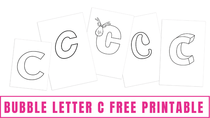 Bubble letter c free printable