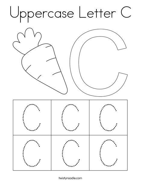 Uppercase letter c coloring page