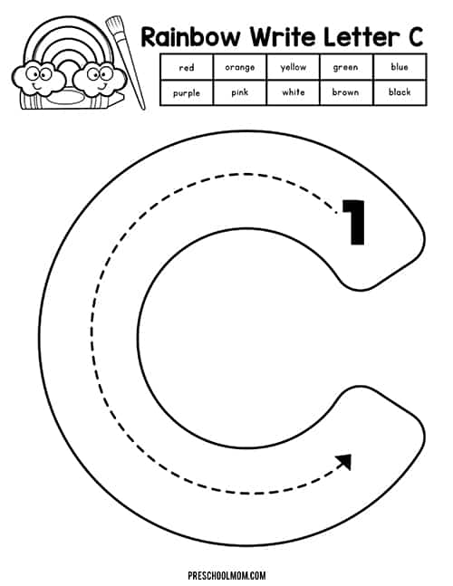 Letter c preschool printables