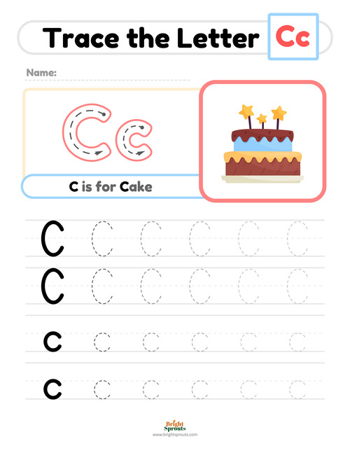 Letter c worksheets c tracing and coloring pages