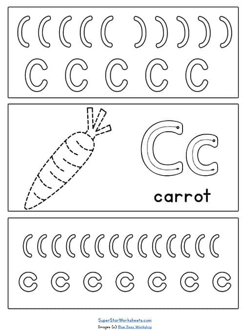 Letter c worksheets