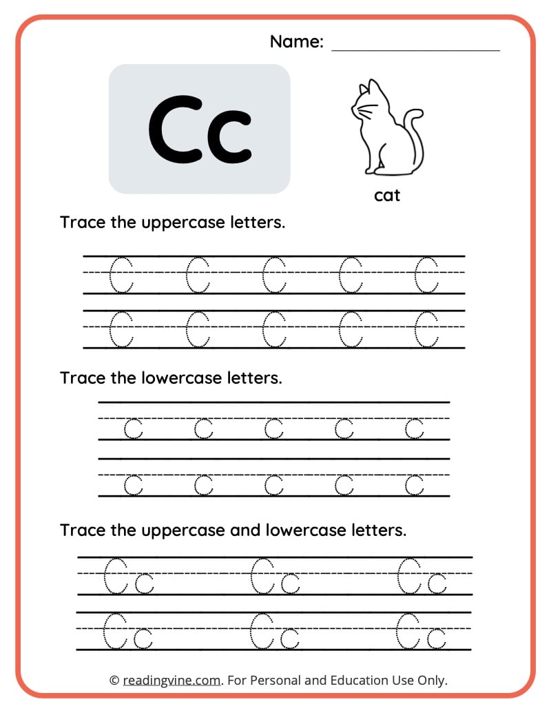 Letter c worksheets for preschool free printable