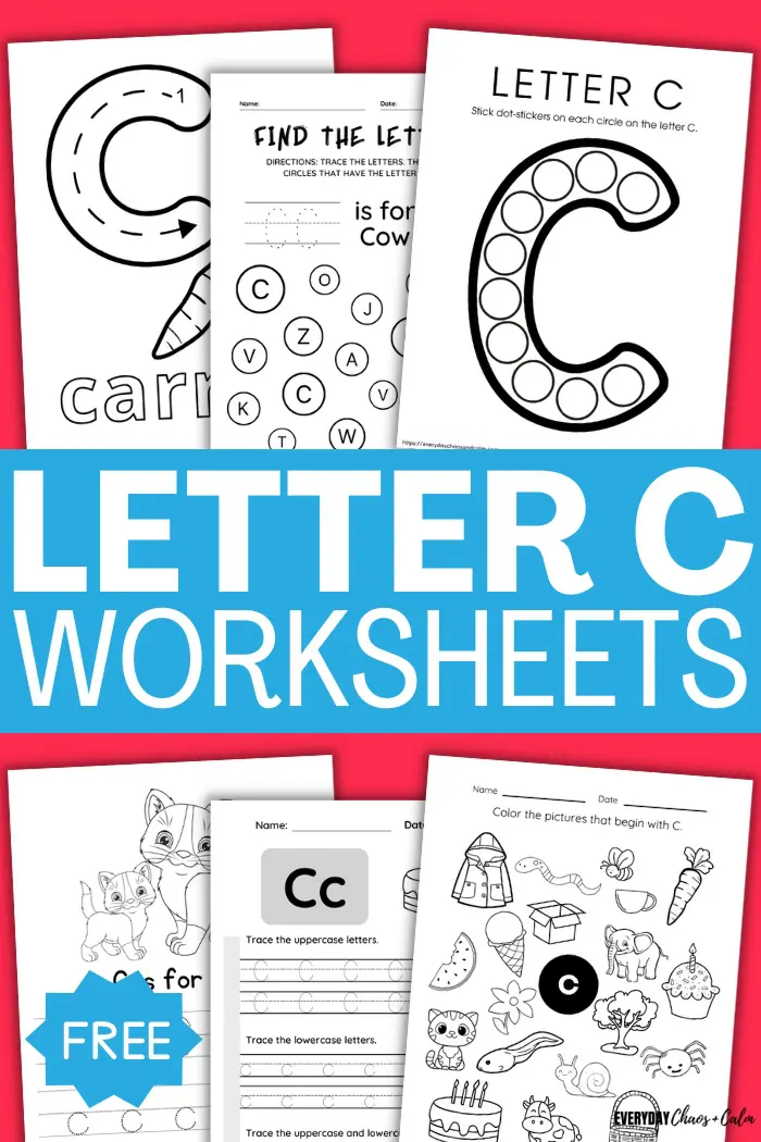 Free printable letter c worksheets