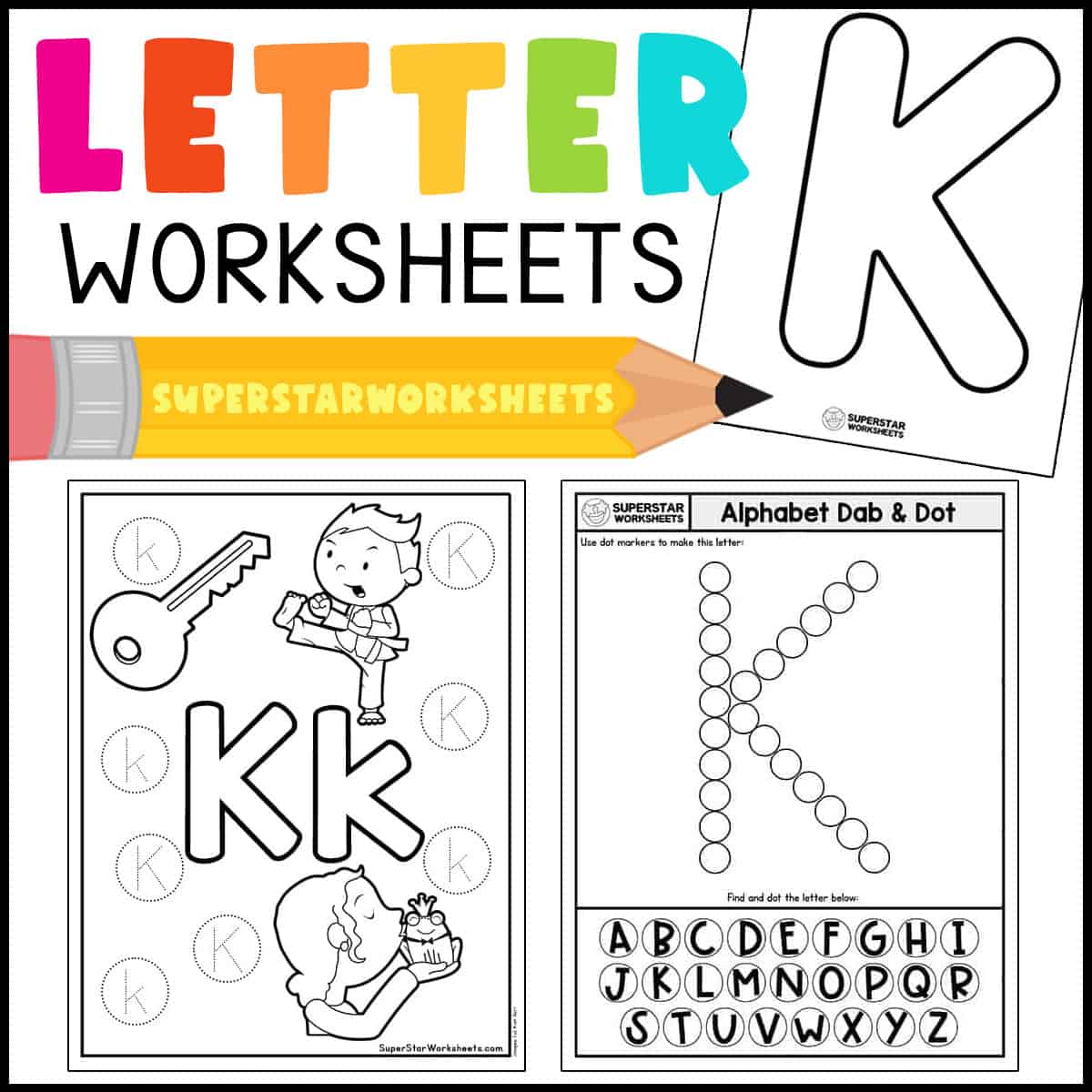 Letter k worksheets