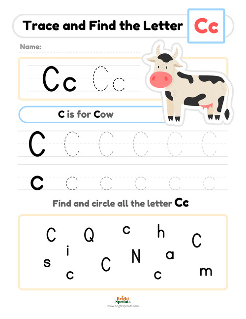 Letter c worksheets c tracing and coloring pages