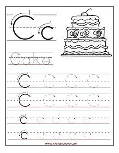 Printable letter c tracing worksheets for preschool