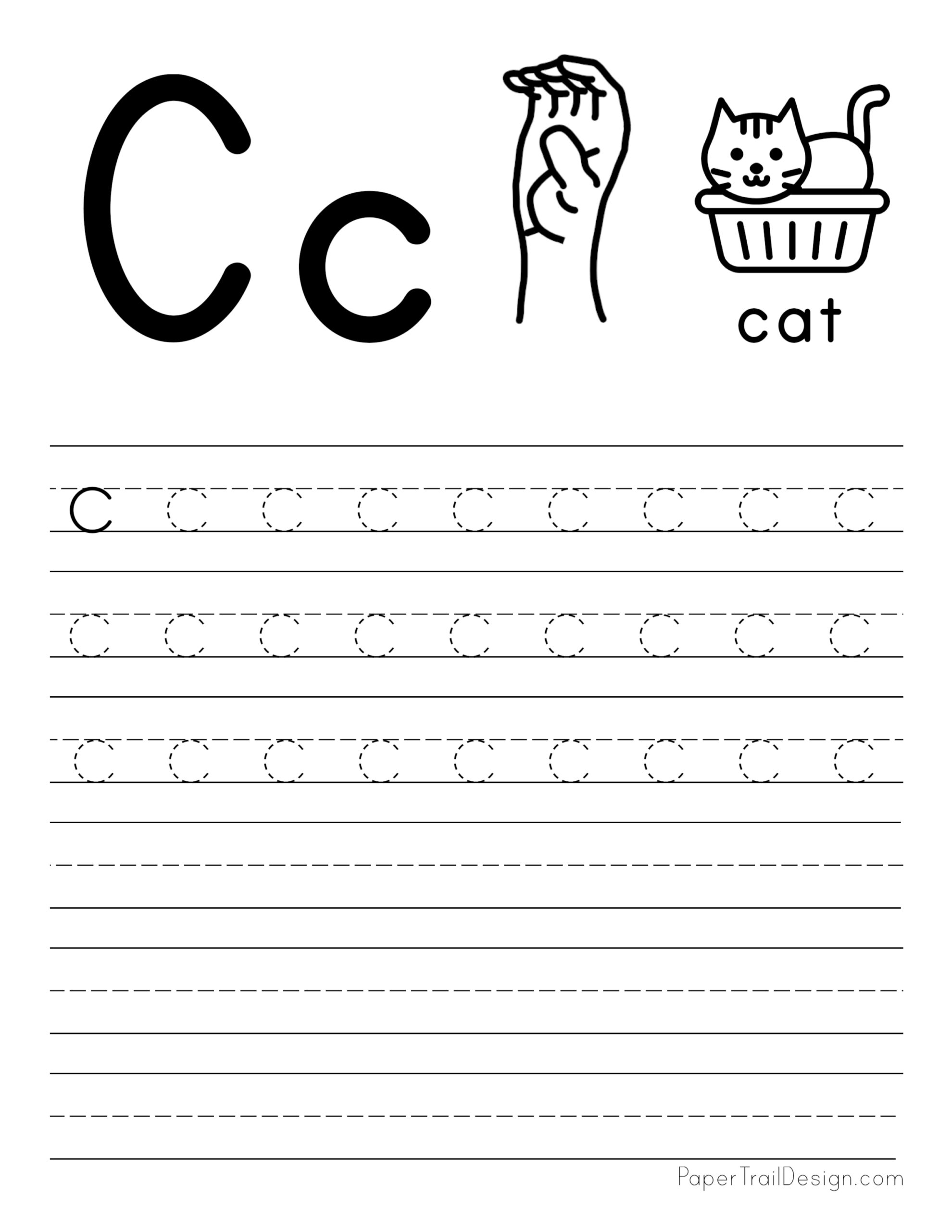 Free letter tracing worksheets