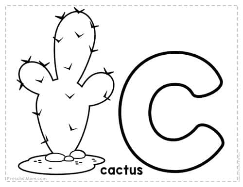 Letter c preschool printables