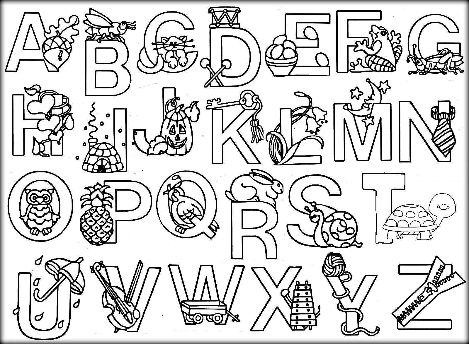 Coloring pages coloring bookt pages printable free for kids letter of the children color letters learning and