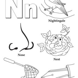 Letter n coloring pages printable for free download