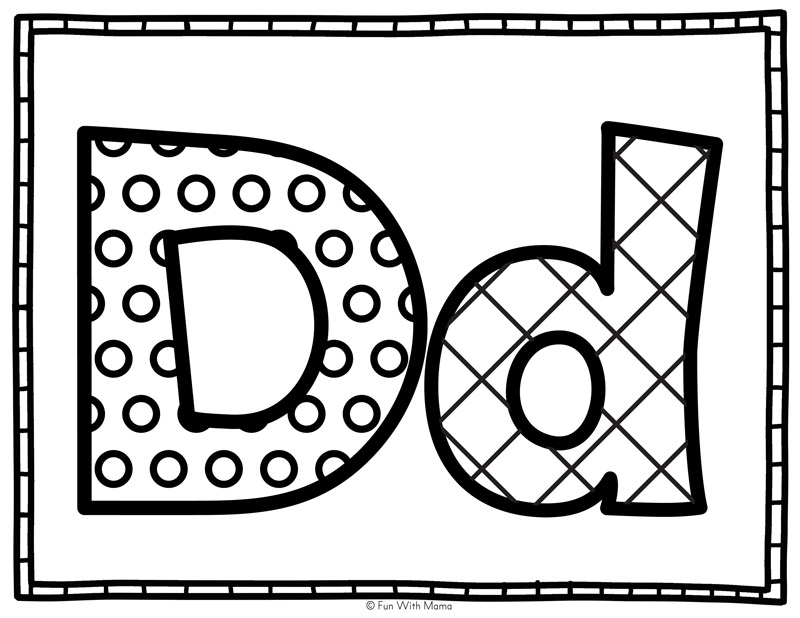 Alphabet letter coloring pages book