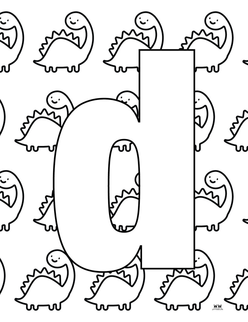 Letter d coloring pages