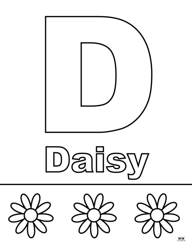 Letter d coloring pages