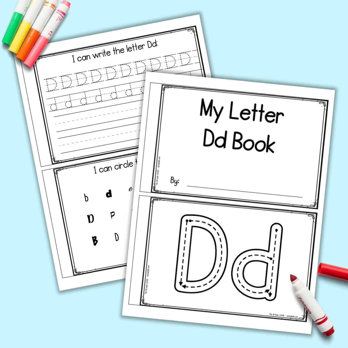 Free printable letter d book emergent reader