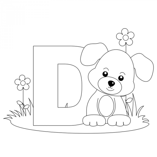 Alphabet coloring pages â d