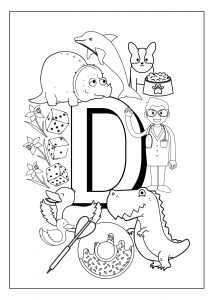 Free letter d pictures worksheets printable pdf