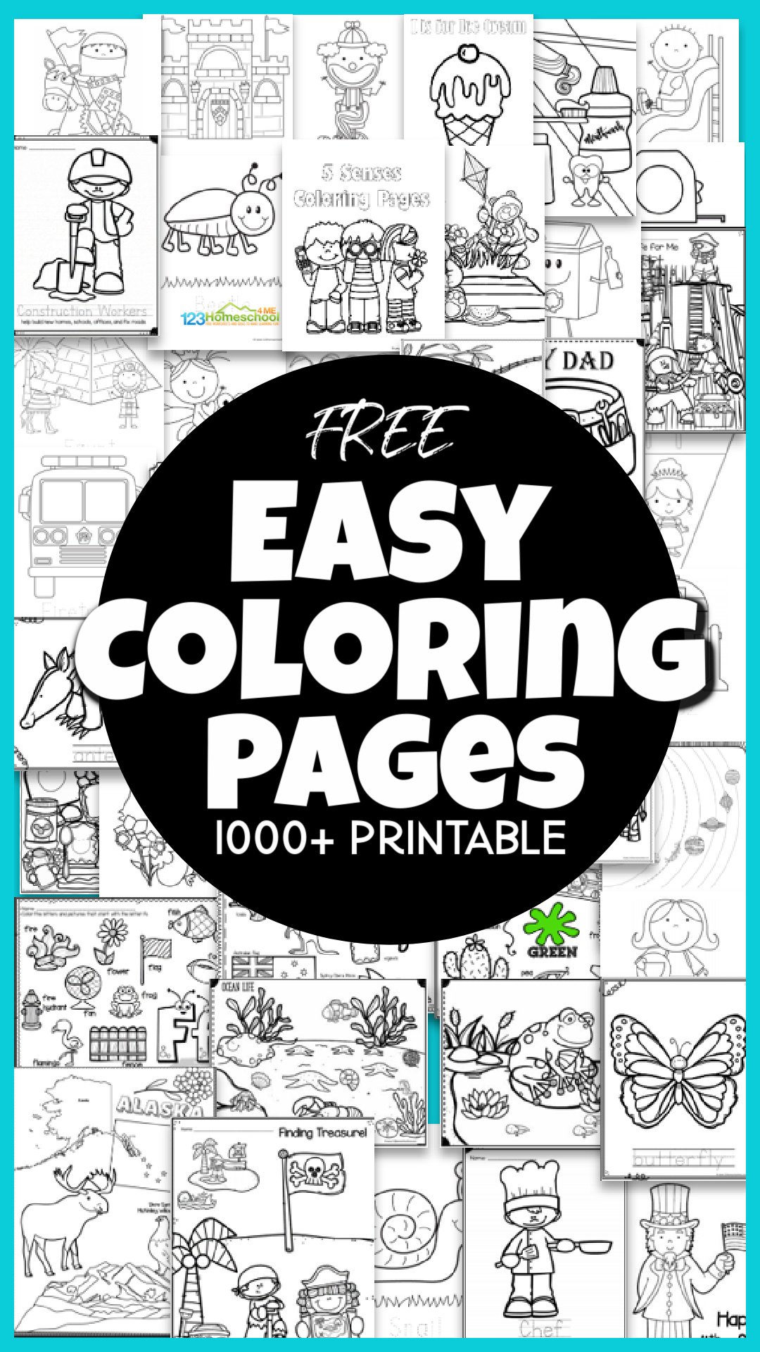 Ðï free printable easy preschool coloring pages over pages