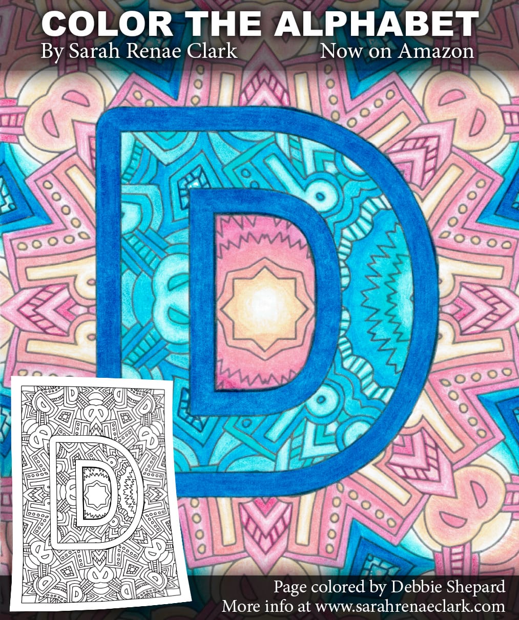 Color the alphabet printable adult coloring book